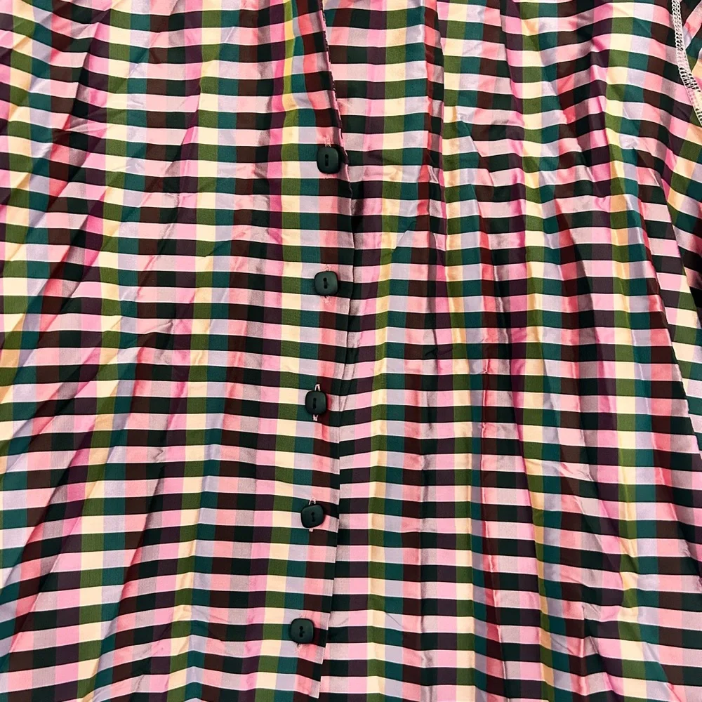 Beluva Colorful Plaid Women's Blouse - Picture 3 of 7